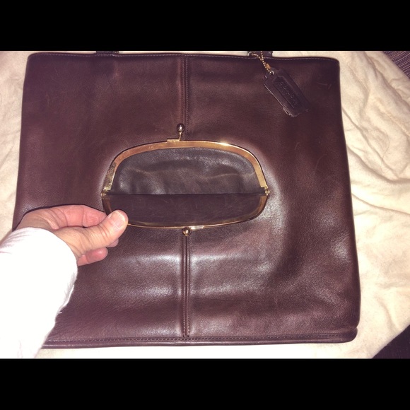 VINTAGE COACH - Tote with Bonnie Cashin watermelon shaped Kiss-Lock closure - Picture 3 of 9